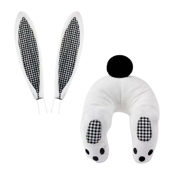 Bunny Butt and Ears for Wreath Embellishment Props Cartoon Door Decoration Easter Decorations for DIY Wreath Making Festival, Pink