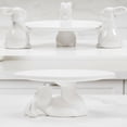 thumbnail image 1 of Bunny Cake Stand Ceramic Cupcake Stand Bunny Cupcake Cake Holder Bunny Cake Plates Bunny Candy Dish Bunny Ceramic Dessert Tray for Party Serving, White, 1 of 4