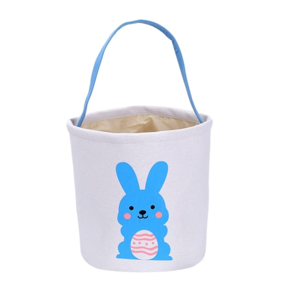 Bunny Candy Print Canvas Tote Bag - Cute Easter Animal Holiday Carry All for Shopping, Picnics & Gift Packaging