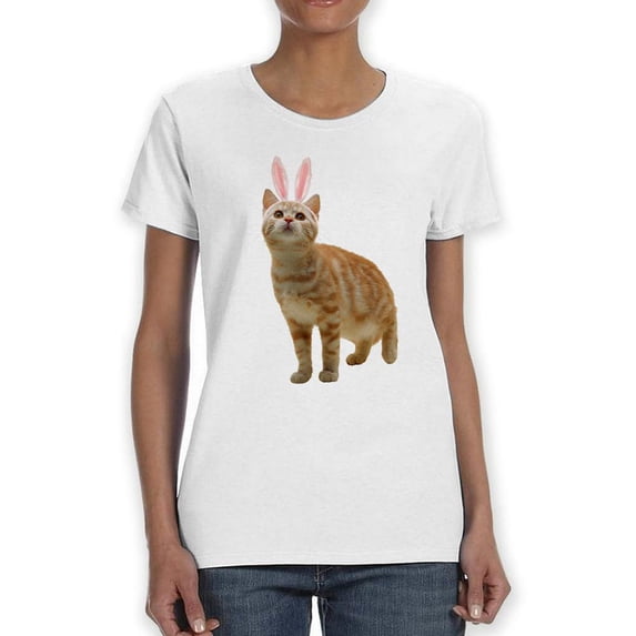 Bunny Cat T-Shirt Women -SPIdeals Designs, Female Large