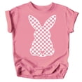 thumbnail image 1 of Bunny Checkered Tshirt for Girls Easter Tee Shirt Cute for Girls Easter Outfit Mauve Shirt 4T, 1 of 4