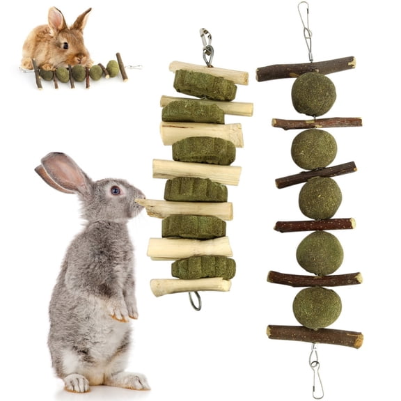 Bunny Chew Chewing Playing Toys Teeth Care Molar Natural Sticks For Hamsters Improve Health Bunny Chew Toys for Teeth, Natural Rabbit Toy and Treat for Guinea Pigs Hamster Chinchillas