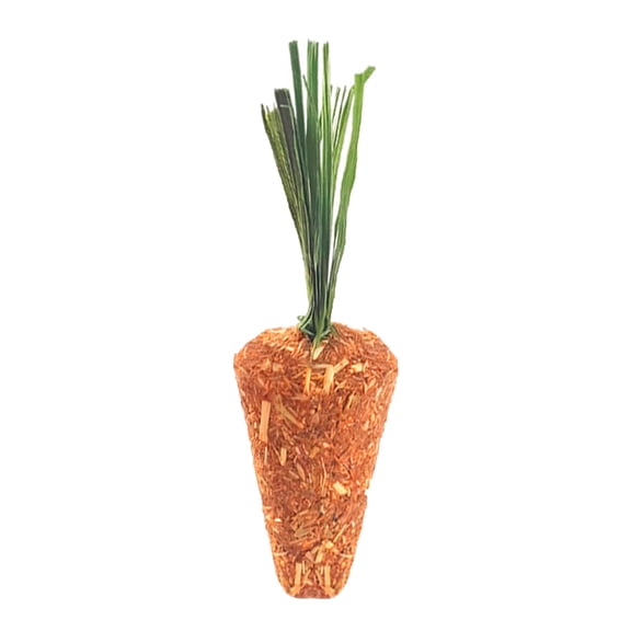 Bunny Chew Toys Rabbit for Hay Treat Cute Carrot Shaped Dried Grass Timothy Toy