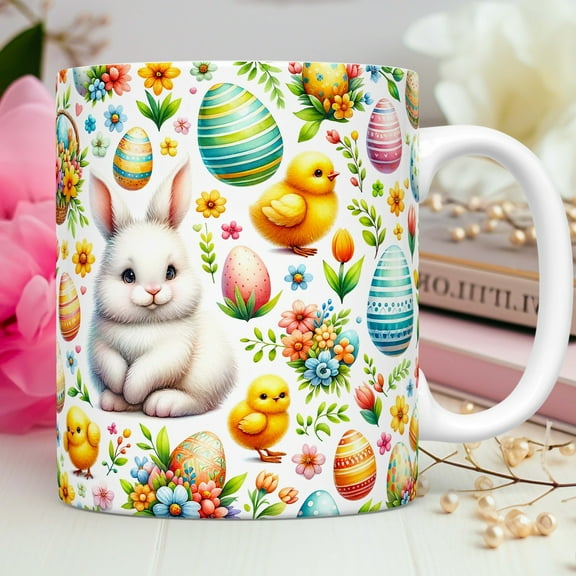 Bunny Chick Mug, Peeps Mug, Happy Easter Mug, Cute Easter Bunny Mug 11oz, Easter Mug Gift, Easter Party Gift