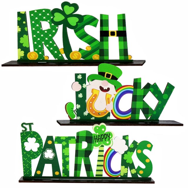 Bunny Chorus St Patricks Day Decorations, 3 Pcs St. Patrick's Day Table