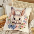 thumbnail image 1 of Bunny Clearance! YZEGDCH Easter Rabbit Pillow Covers 18"x18" Fluffy Faux Fur Decorative Farmhouse Cushion Case for Bedroom Sofa Holiday Festivals Home Decor Easter Gift, 1 of 6