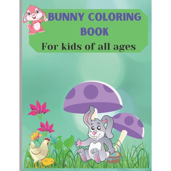 Bunny Coloring book for kids of all ages: 8.5"x11, easter themed kids coloring book for kids to enjoy coloring in easter, (Paperback)