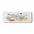 thumbnail image 1 of Bunny Computer Mouse Pad, Painting Silhouettes of Chicken Colored Eggs and Butterflies Flowers and Spring Theme, Rectangle Non-Slip Rubber Mousepad Large, 31" x 12", Multicolor, by Ambesonne, 1 of 2