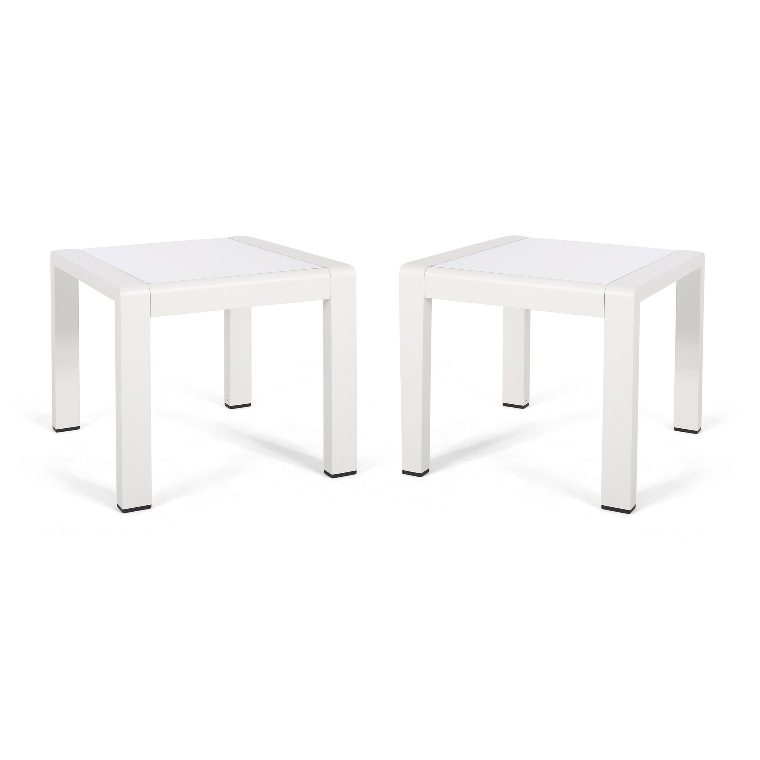 Bunny Coral Outdoor Aluminum Side Table (Set of 2) - image 1 of 8