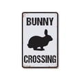 thumbnail image 1 of Bunny Crossing 7 Inch x 10 Inch Novelty Aluminum Metal Sign Hippity Hop Give Way Durable Weatherproof UV Protected Perfect for Yards Gardens Trails Fun Gift for Rabbit Owners Kids, 1 of 6