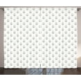 thumbnail image 1 of Ambesonne Bunny Curtains 2 Panel Set, Grey Rabbit Heads Bowties, 108" x 63", Pale Grey Black, 1 of 3