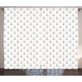 thumbnail image 1 of Ambesonne Bunny Curtains 2 Panel Set, Grey Rabbit Heads Bowties, 108" x 96", Pale Grey Black, 1 of 3