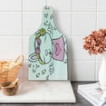 thumbnail image 1 of Bunny Cutting Board, Rock Star Rabbit Animal Speakers Music Notes Girls Humor Heart Cartoon, Decorative Tempered Glass Cutting and Serving Board, Wine Bottle Shape, Pale Pink Yellow, by Ambesonne, 1 of 1