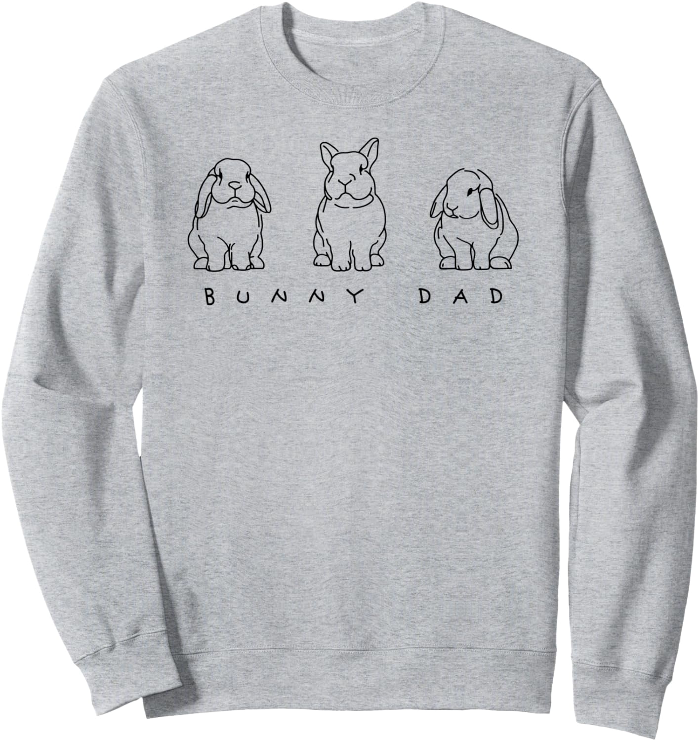 Lop Rabbit All Bunny Dad Cute Lop Rabbit Holland Line Art Sweatshirt - Walmart.com