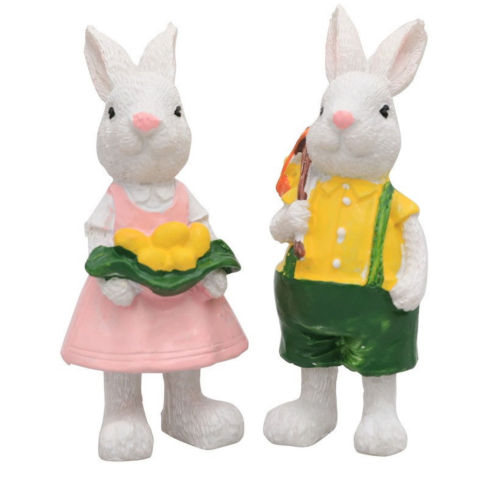 Bunny Decor Yard Decorations Outdoor Resin Garden Rabbit Figurines Yard ...