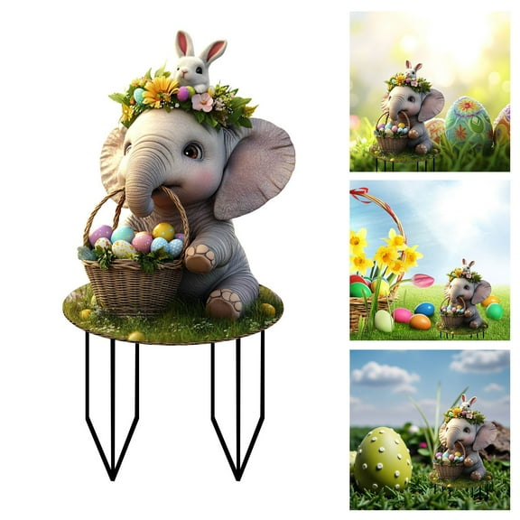 Bunny Decor Yard Decorations Outdoor Set of 1, Bunny Decorations for Home Garden Outdoor Statues, Easter Rabbit Figurines mom Gifts