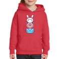 thumbnail image 1 of Bunny Deer Cat Friend Stack Hoodie Juniors -Image by Shutterstock,  Large, 1 of 4