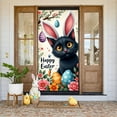 thumbnail image 1 of Bunny Design Easter Banner Colorful Eggs Happy Easter Display Floral Cross Spring Flowers Easter Party Backdrop for Easter Party Church Event Spring Celebration, 1 of 9
