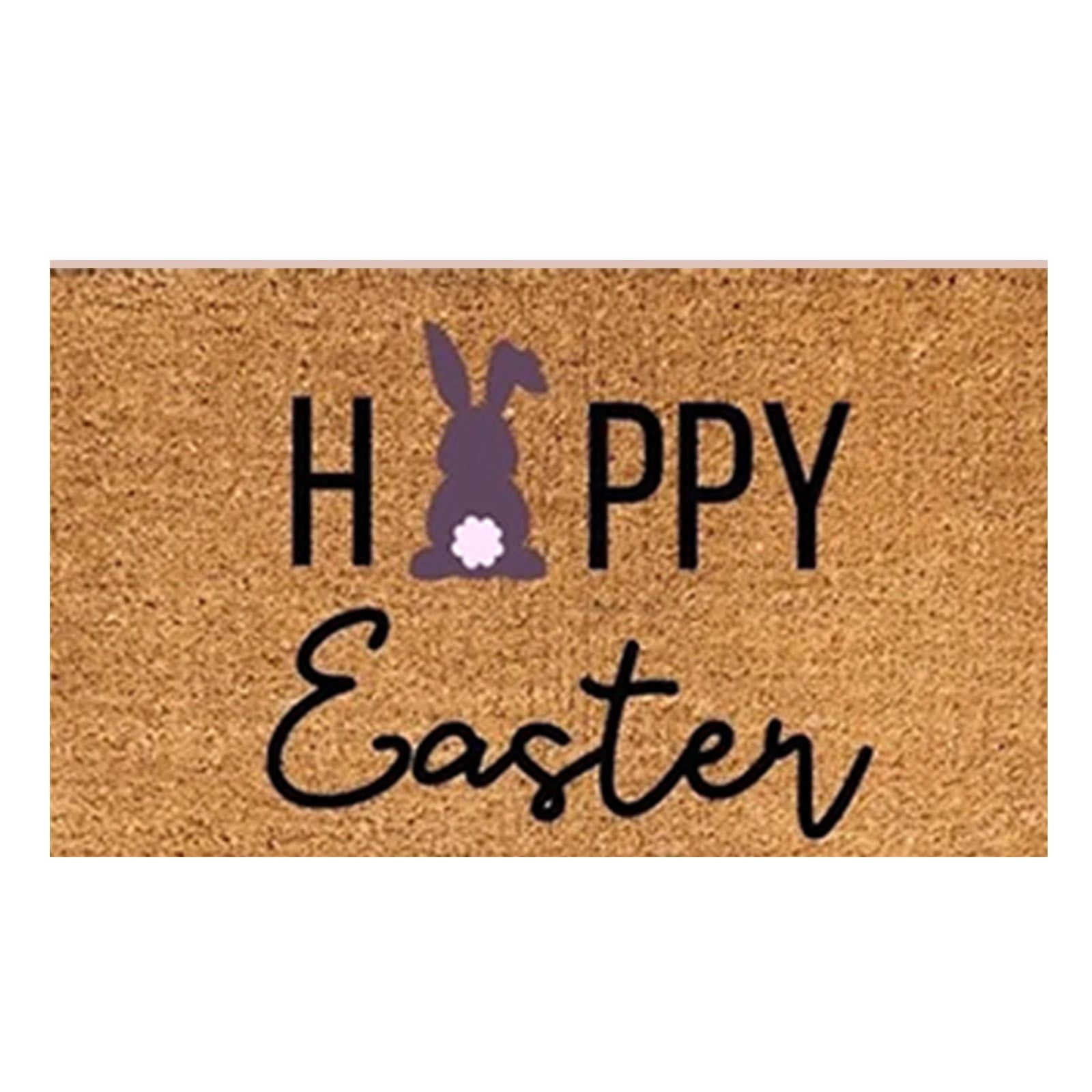 Happy Easter Rug Bunny Door Mat Bunny Doormat Easter Rug Outdoor Easter Rugs for Front ...