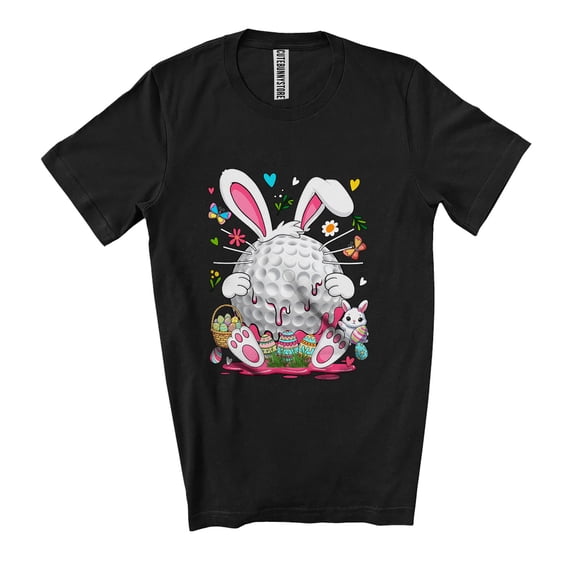 Bunny Dripped Golf Team; Lovely Easter Day Sport Player; Eggs Hunting Unisex T-Shirt