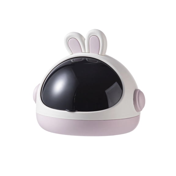 Bunny Ear Hair Accessories Storage Box Large Capacity Desktop Organizer with Lid for Hair Bands Clips and Small Items Cute Cartoon Decorative Tray Home Organization Solution