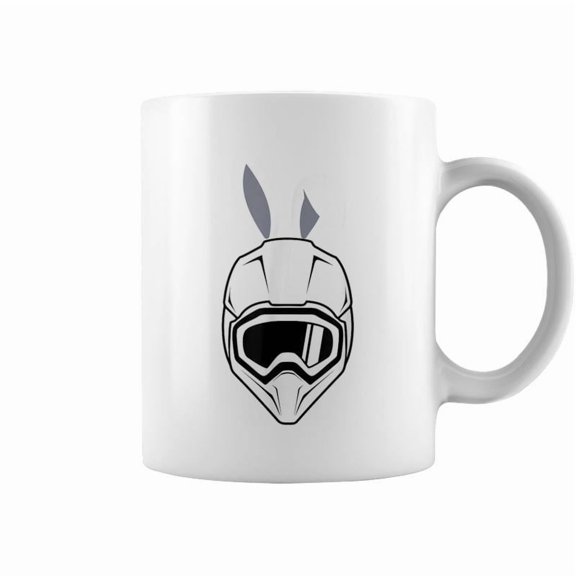 Bunny Ears Bike Helmet Happy Easter Coffee Mugs