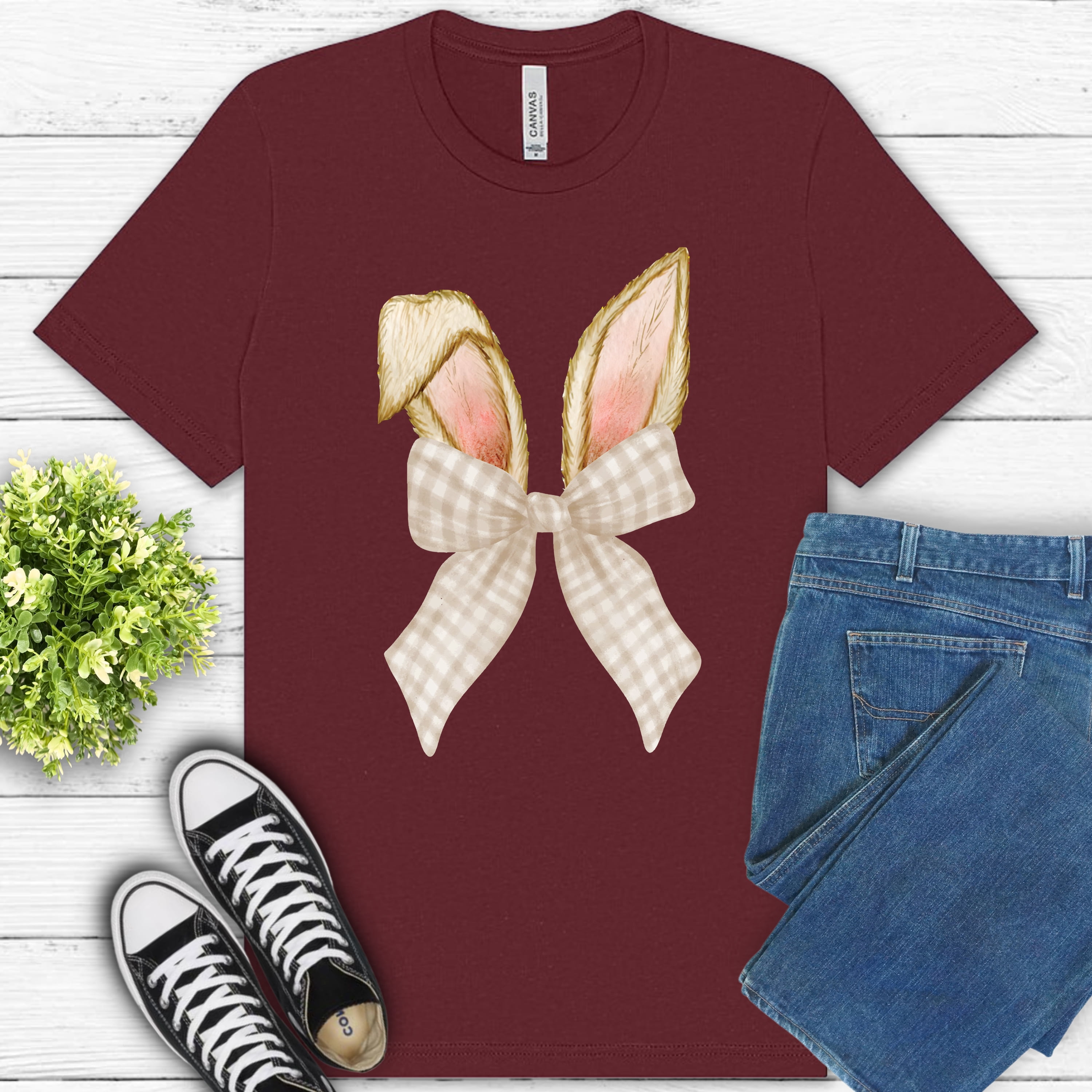 Ribbon Bow Tail Print T-Shirt main image 1