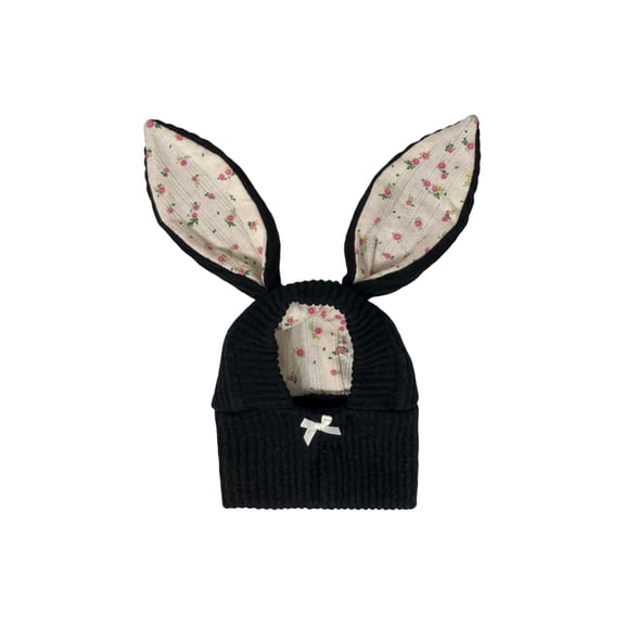 Bunny Ears for Dogs, Bunny Ears for Cats, Pink Bunny Ears, 4 in Knitted Pet Hood, Small Breed Canine Apparel, Autumn Winter insulation, Party Accessory, 1 Pc, (172 Chars)