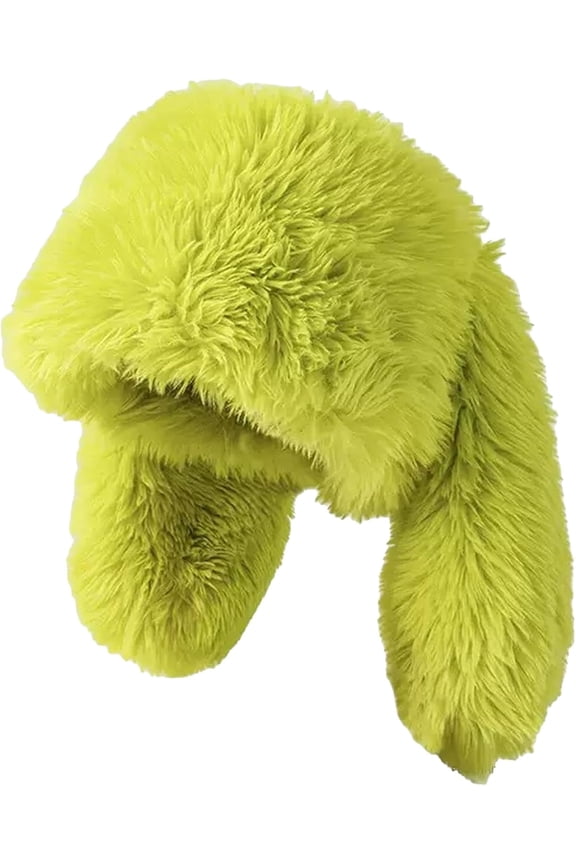 Bunny Ears Hat - Fluffy Bunny Hat, Cute Y2K Furry Rabbit Beanie with Floppy Ears for Women Girls, Adjustable Festival Party Hat for Indoor Outdoor Wear