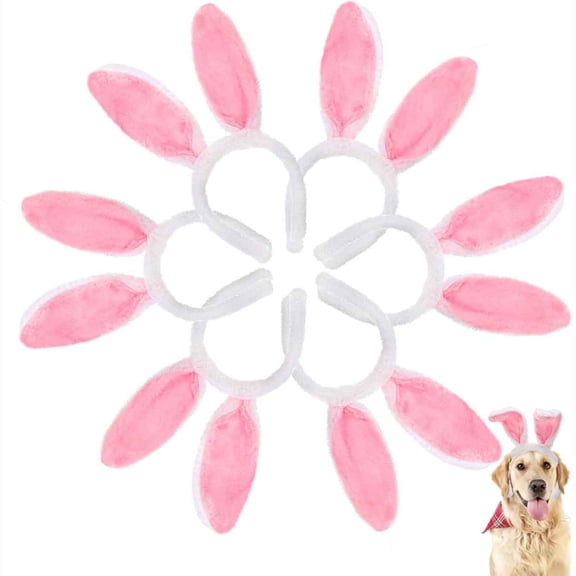 Bunny Ears Headband, Plush Rabbit Ear Hairband for Party Favors