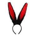 thumbnail image 1 of Bunny Ears Headband with Shapeable Wire for Dress Up and Themed Parties - Soft Headband for All Ages and Holiday Events(Black), 1 of 7