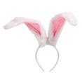 thumbnail image 1 of Bunny Ears Headband with Shapeable Wire for Dress Up and Themed Parties - Soft Headband for All Ages and Holiday Events(White), 1 of 7
