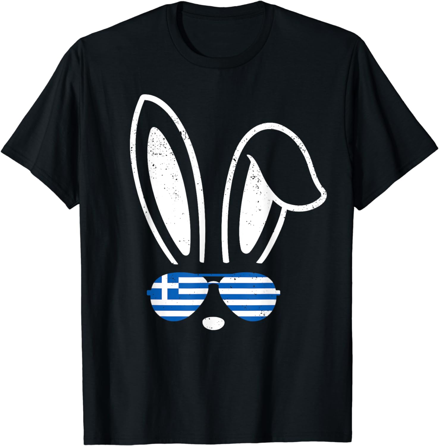Bunny Ears Sunglasses Funny Easter 2024 Greece Flag Greek TShirt