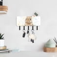 thumbnail image 1 of Bunny Easter Eggs Rabbit Key Holder for Wall Mail Holder Organizer with 5 Key Hooks Wall Mount Key Rack with Shelf, 1 of 6