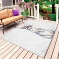 thumbnail image 1 of Bunny Easter Outdoor Rug 5x8 Ft, Non Slip Washable Area Rug, Rabbits Farmhouse Floral Animals Patio Rugs Carpet Runner, Large Floor Mat for Indoor/Outdoor Deck Porch Camping, 1 of 8