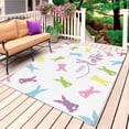 thumbnail image 1 of Bunny Easter Outdoor Rug 6x9 Ft, Non Slip Washable Area Rug, Spring Rabbits Modern Art Patio Rugs Carpet Runner, Large Floor Mat for Indoor/Outdoor Deck Porch Camping, 1 of 8