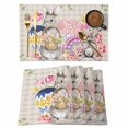 thumbnail image 1 of Bunny Easter Placemats Set of 4, Eggs Spring Floral Grey Plaid Farmhouse Placemats for Dining Table, Place Mats for Kitchen Tabletop, Waterproof Wipeable Dining Table Mats Set, 1 of 9