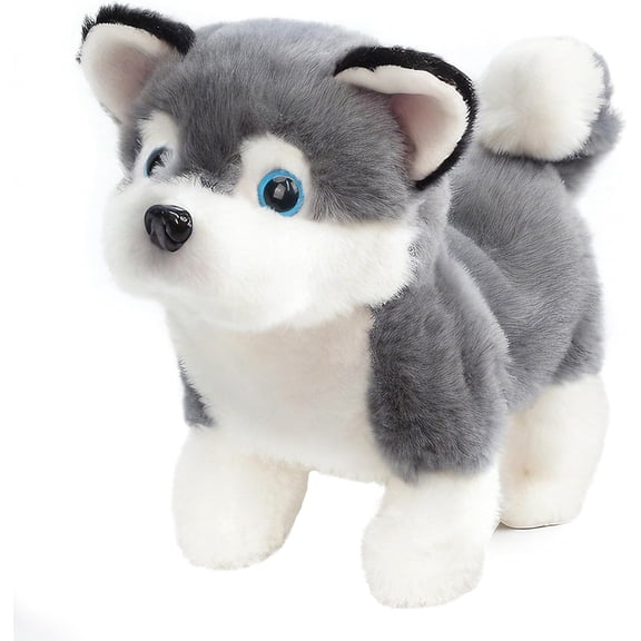 Bunny Easter Plush Toy, Jumping Spotted Rabbit Talking Hopping Ears Nose Moving Educational Plush Toy Singing Shaking Glowing Interactive Toy Sleeping Dolls, Soothing Easter Toys Electric for Kids