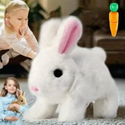 Bunny - Easter My Realistic Bunny Toy, Interactive Bunny Realistic Bunny - Jumping, Twitching, and Shaking Ears, Bunny Realistic Bunny Toy, Bunbi Realistic Bunny, Realistic Bunny Toys White