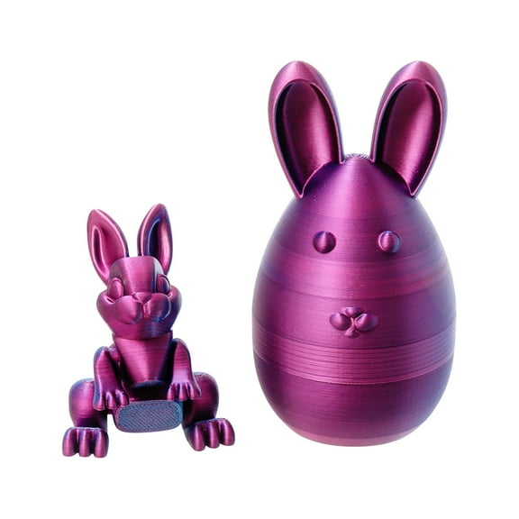 Bunny Egg,3D Printed Easter Eggs,Easter Egg Fillers,Colorful Animal Table Decorationcute Bunny Egg Sculpture Decoration,Printed Easter Eggs With Bunny Inside,Table Collectible For Home