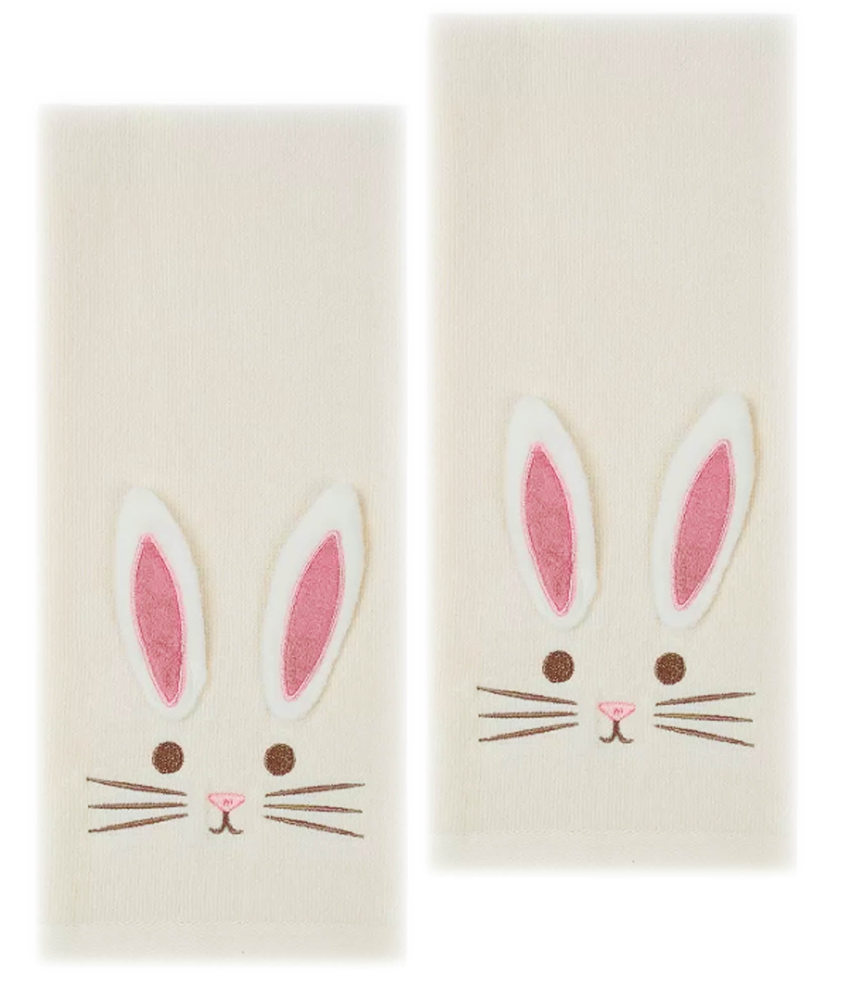 Celebrate Bunny Face 2 Piece Easter Bath Hand Towels