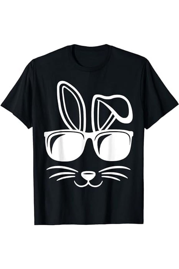 Bunny Face With Sunglasses Men Boys Kids Easter Day T-Shirt