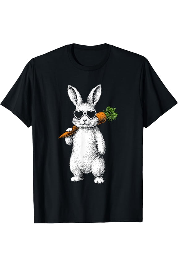 Bunny Face with Sunglasses Easter Day for Men T-Shirt