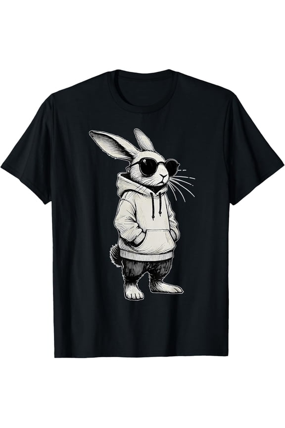 Bunny Face with Sunglasses Easter Day for Men T-Shirt