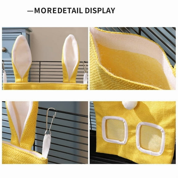 Bunny Feeder Bag Large Feeding Bag For Small Animals Hamster Bunny Pet Cage Bedding Food Treat Supplies 40 X 24 Cm Hay Feeder For Rabbits Guinea Pigs Small Animal Accessories