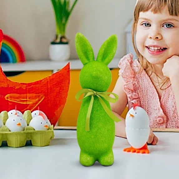 Bunny Figurine Easter Decorations for Mantle, Spring Decorations for Home, Easter Decorations for Office Desk, Easter Gifts(1pc)