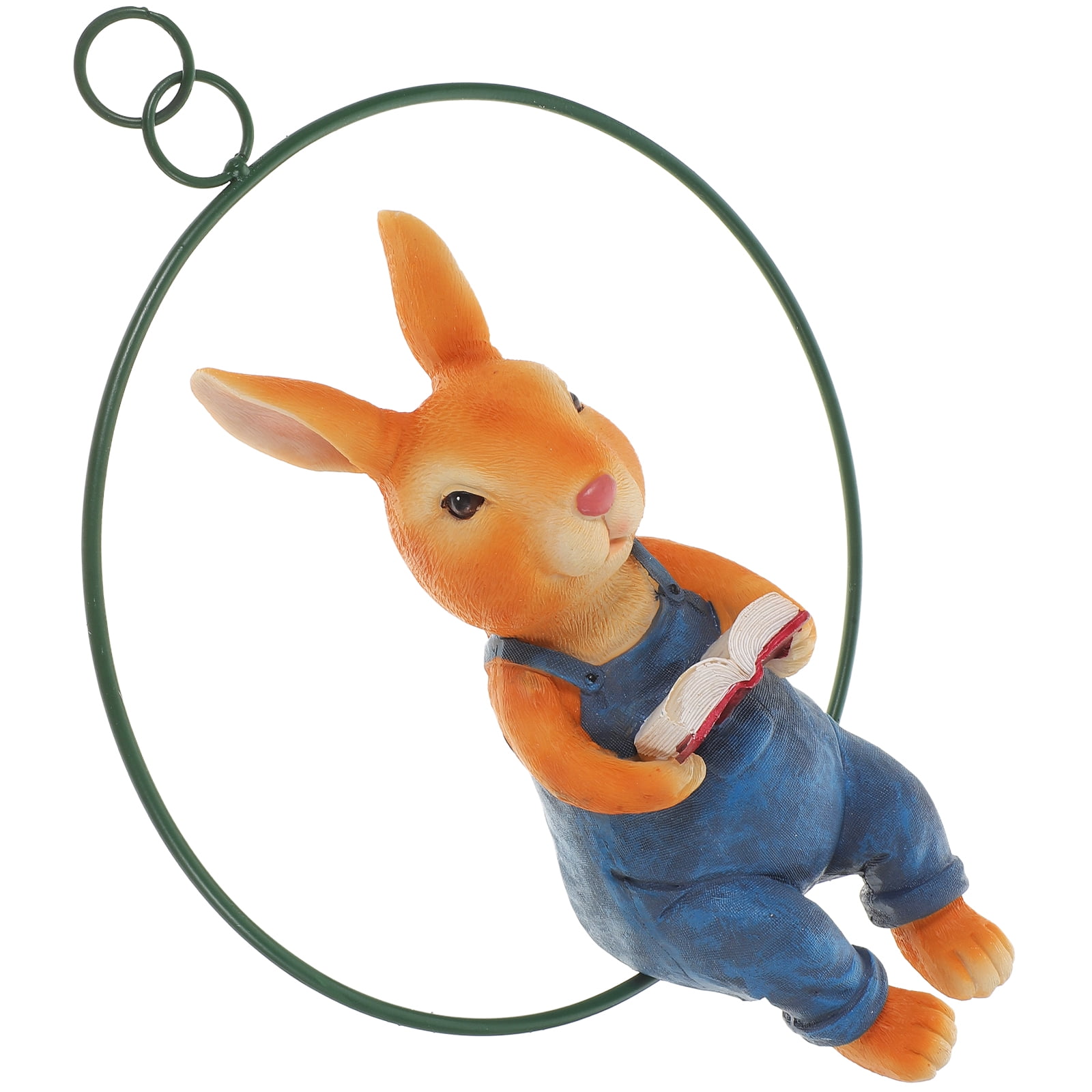Resin Figure Rabbit Bunny Figurine Rabbit Shape Statue Outdoor Garden Decoration Resin ...
