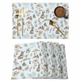 thumbnail image 1 of Bunny Floral Easter Placemats Set of 4, Elegant Pastoral Spring Floral Rabbits Placemats for Dining Table, Place Mats for Kitchen Tabletop, Waterproof Wipeable Dining Table Mats Set, 1 of 9
