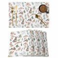 thumbnail image 1 of Bunny Floral Easter Placemats Set of 6, Elegant Pastoral Spring Floral Placemats for Dining Table, Place Mats for Kitchen Tabletop, Waterproof Wipeable Dining Table Mats Set, 1 of 9