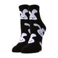 thumbnail image 1 of Bunny Fluffy Socks, Bunny Funky Socks, Bunny Fun Socks, Bunny Fun Socks for Woman, Bunny Fuzzy Socks, Women Easter Theme Mid Calf Cotton Knit Casual Socks, Black, 1 of 4